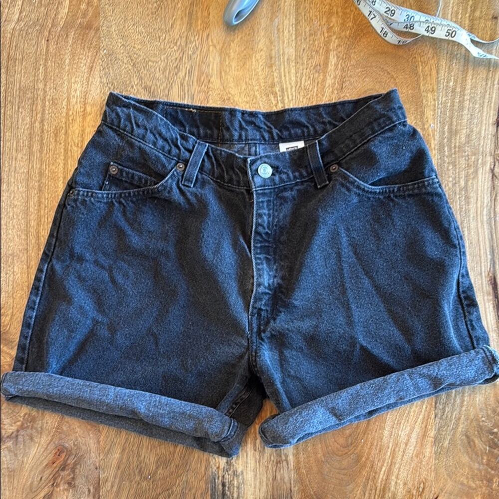 *vintage 1997* Levi’s black 647 orange tab Denim Shorts - Picture 13 of 13